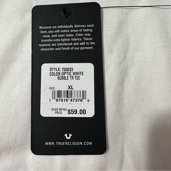 True Religion White Short Sleeve Tee - Picture 7 of 9